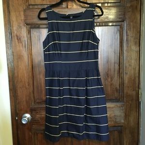 Tommy Hilfiger Navy Striped Fit & Flare Dress